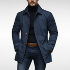 Men's Weather Resistant Overcoat with Button Front, view 6 of 9