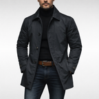 Men's Weather Resistant Overcoat with Button Front, view 7 of 9