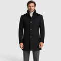 Men's Wool Coat Classic Lapel with single-breasted tailored.