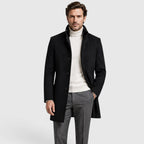 Alternate product view 3 of men's Wool Coat Classic Lapel with single-breasted tailored.