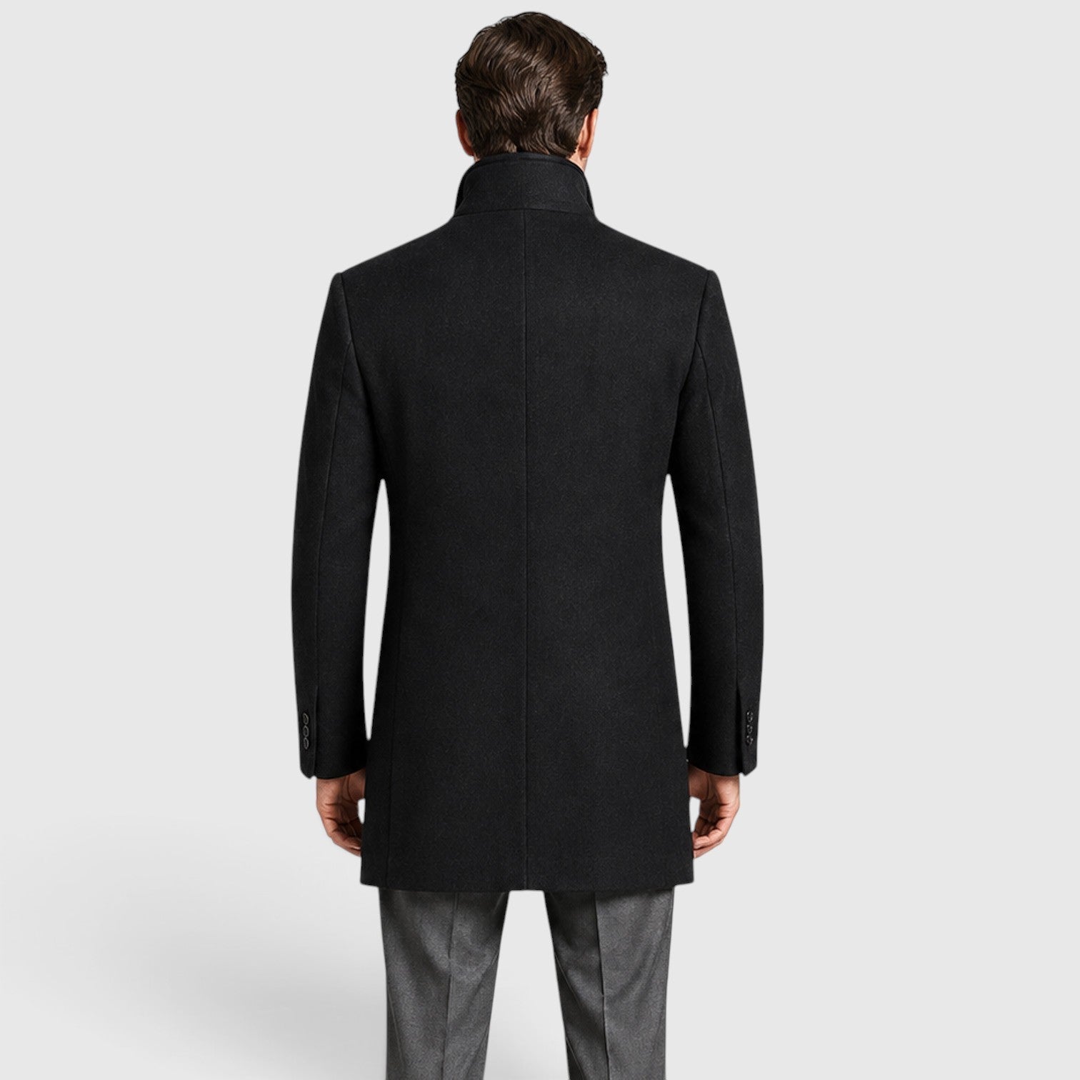 Alternate product view 5 of men's Wool Coat Classic Lapel with single-breasted tailored.