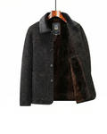 Men's Wool Jacket with Button Front High Collar, view 1 of 5