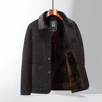 Men's Wool Jacket with Button Front High Collar, view 2 of 5