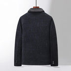 Men's Wool Jacket with Button Front High Collar, view 4 of 5