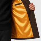 Alternate product view 5 of men's Wool Long Coat with single-breasted textured finish.