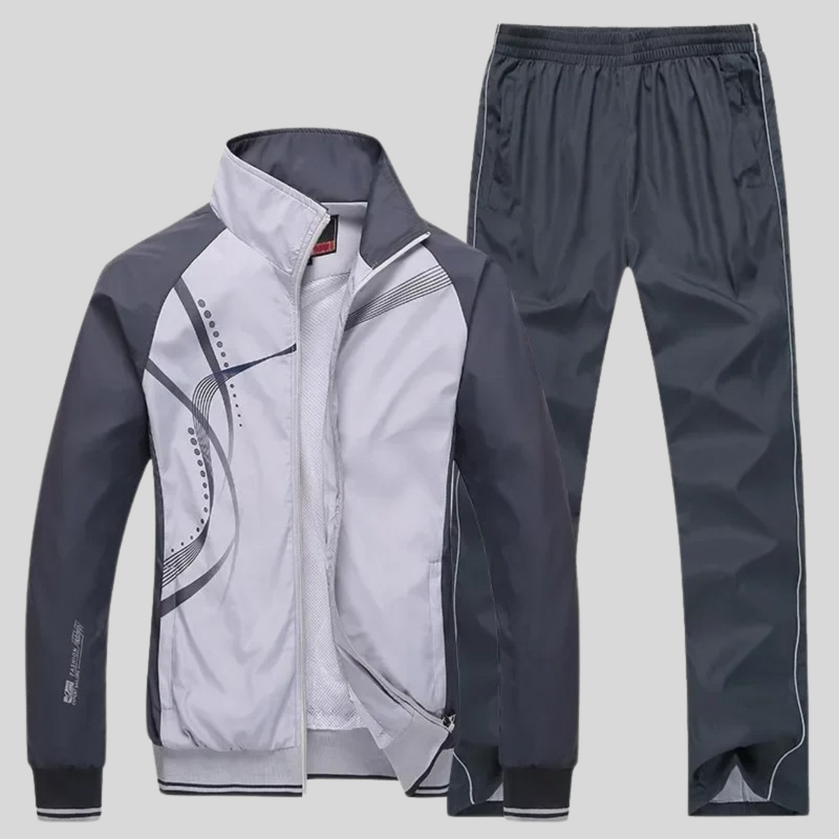 Men's zip up tracksuit set, sporty jacket & joggers – product image 4