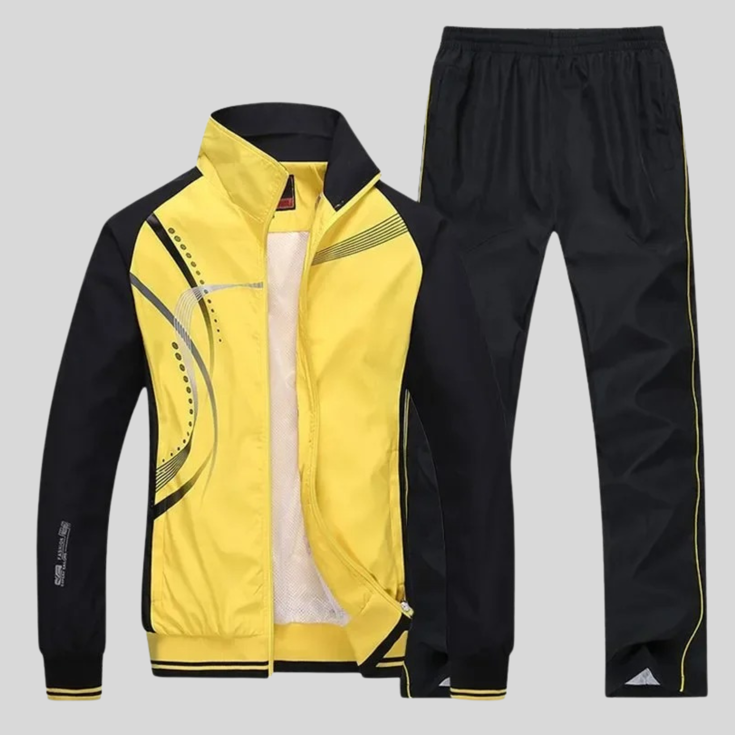 Men's zip up tracksuit set, sporty jacket & joggers – product image 6