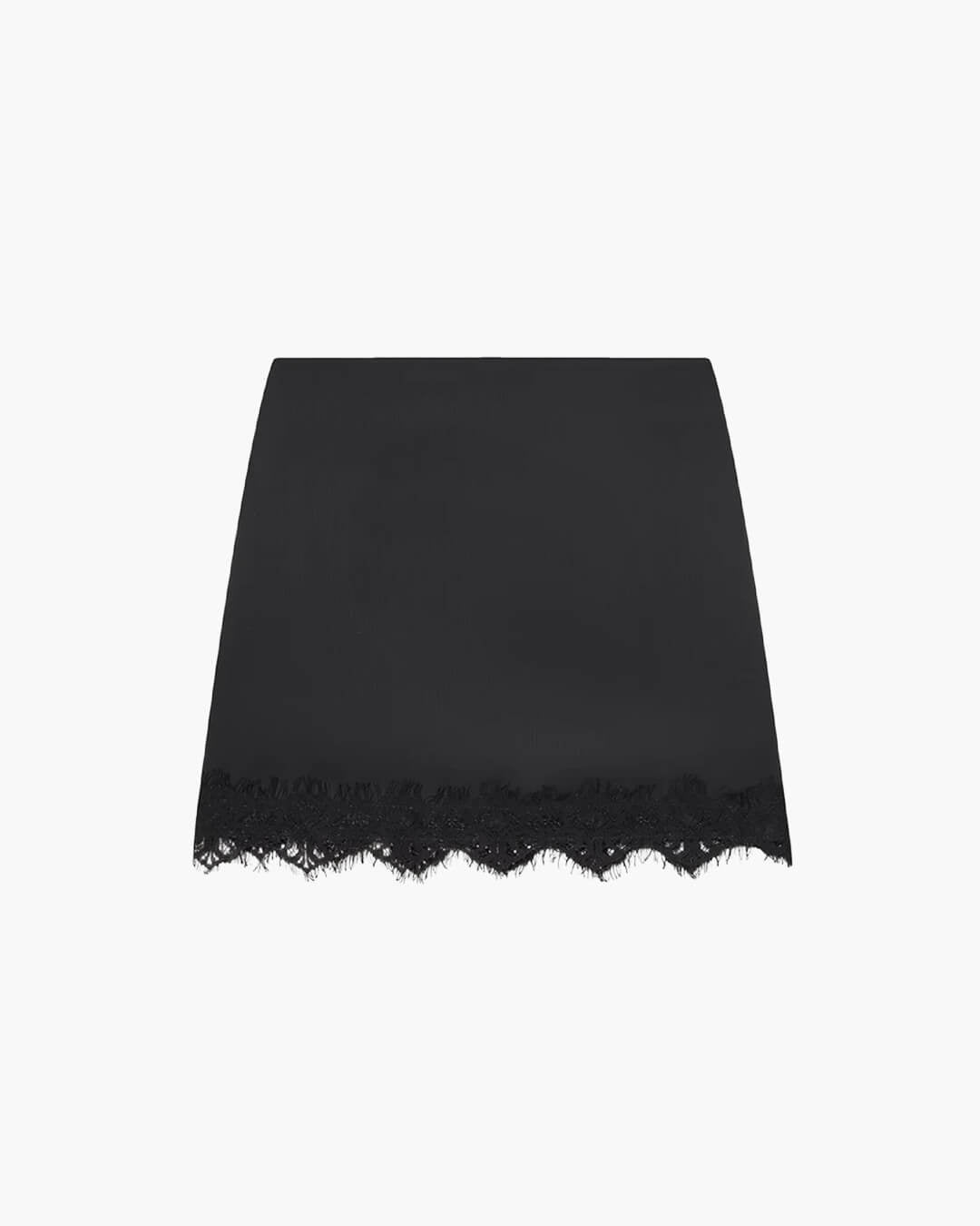 Women's Satin Lace Mini Skirt – Sleek Straight Fit