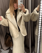 Women's Sherpa-Collar Faux Leather Jacket – Warm Layer
