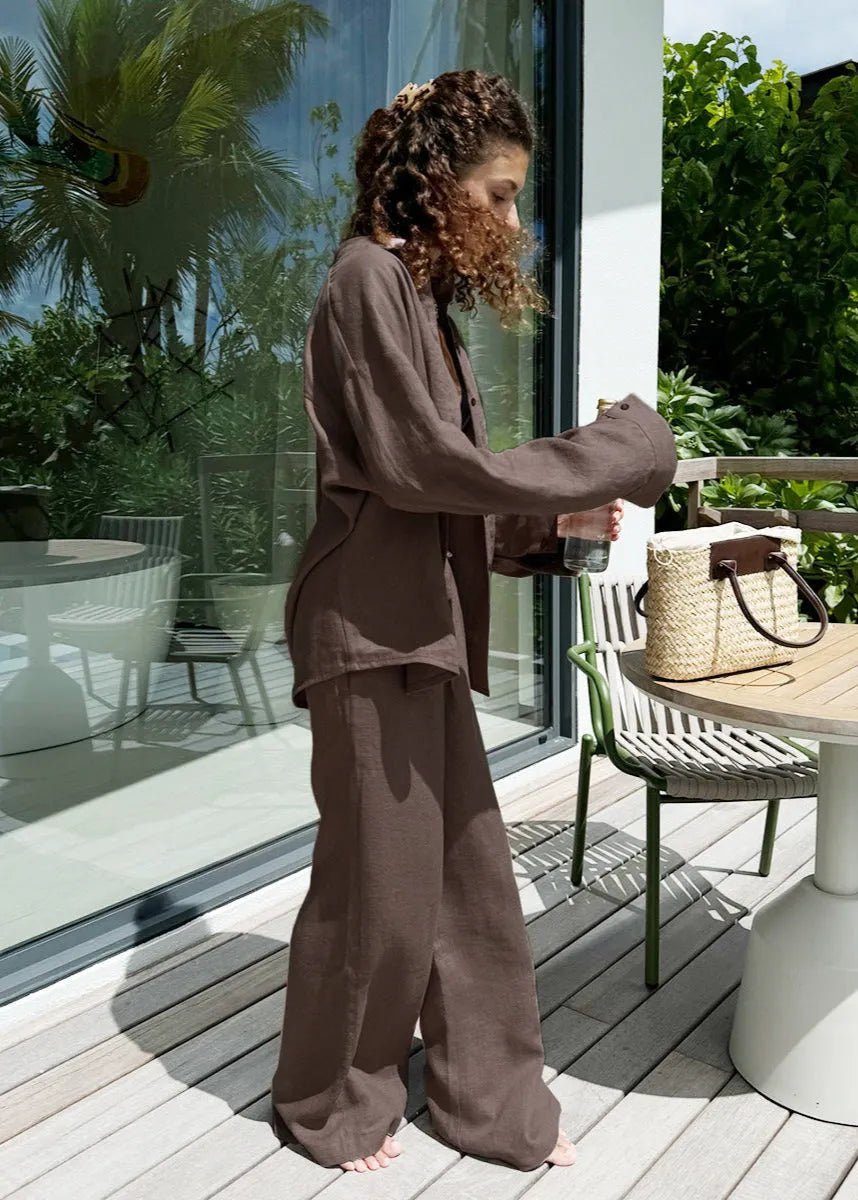 Women's Shirt & Lounge Pants Set – Relaxed Co-Ord