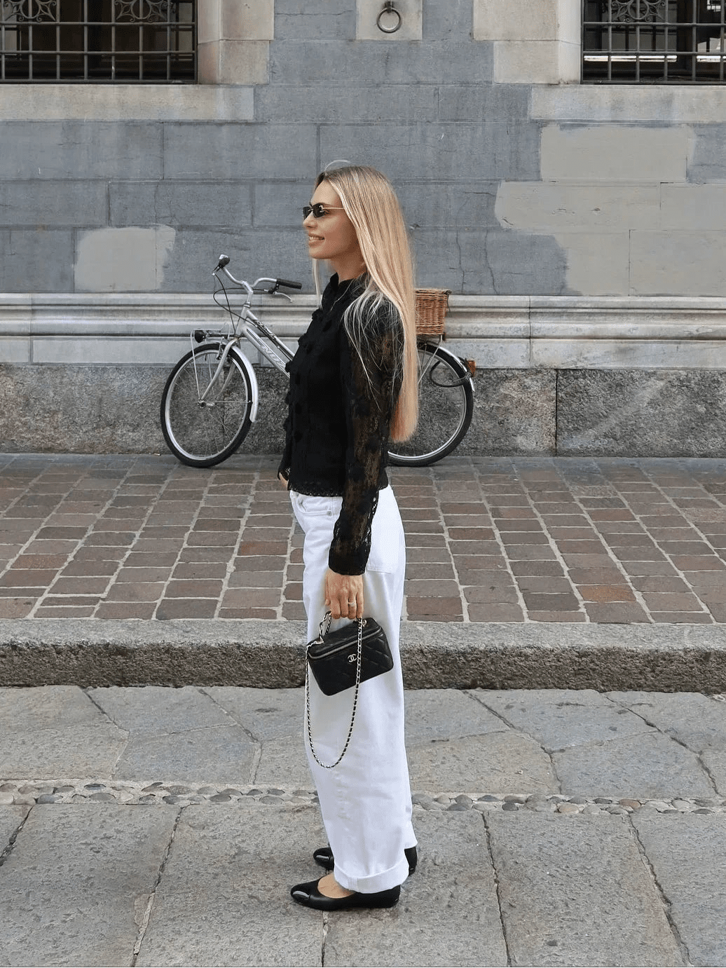 Women's High-Neck Lace Blouse – Fitted Shape