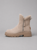 Suede ankle boots faux fur lined for women – product image 2