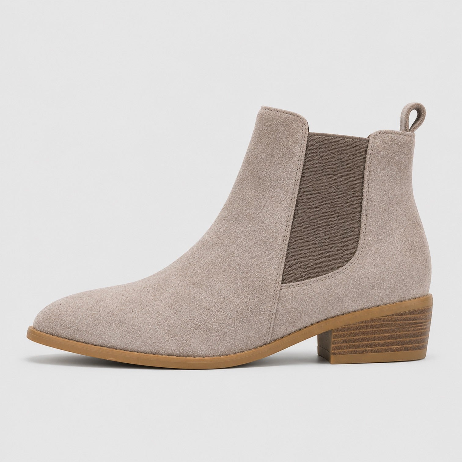 Alternate product view 5 of women's Ankle Boots with side zip block heel design.