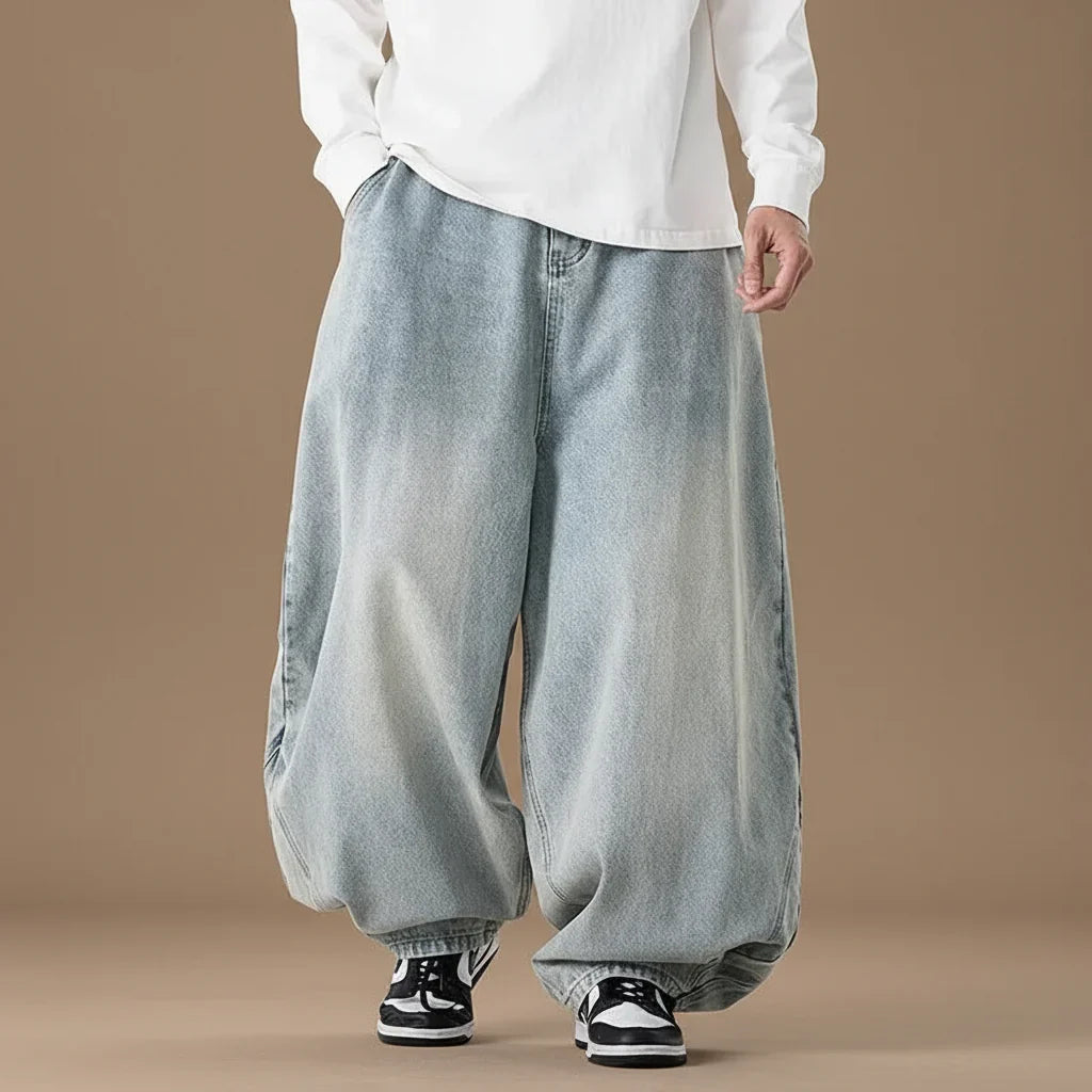 Women's Baggy Denim Jeans with Wide Leg Fit, view 2 of 14