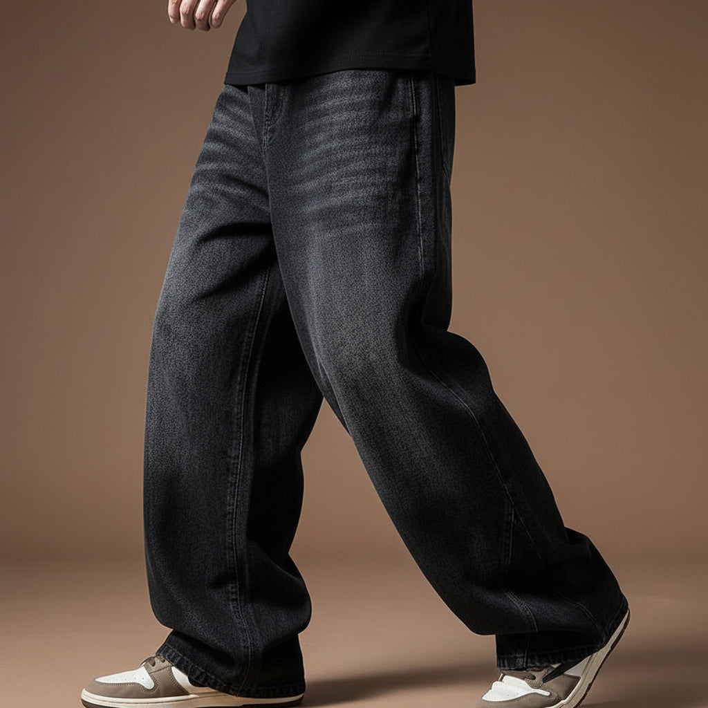 Women's Baggy Denim Jeans with Wide Leg Fit, view 4 of 14