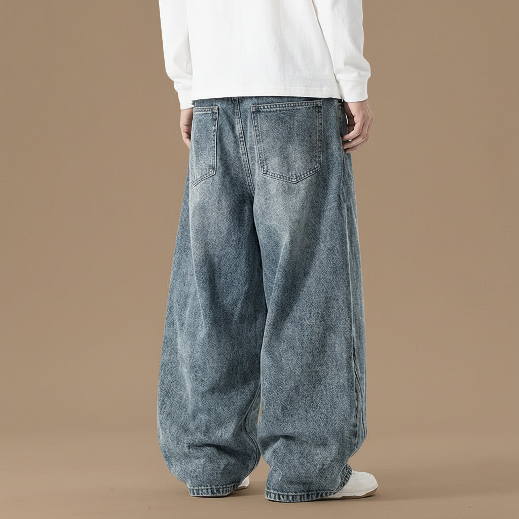 Women's Baggy Denim Jeans with Wide Leg Fit, view 5 of 14