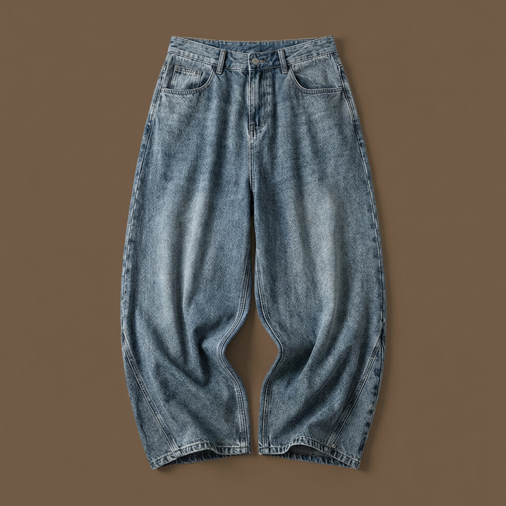 Women's Baggy Denim Jeans with Wide Leg Fit, view 7 of 14