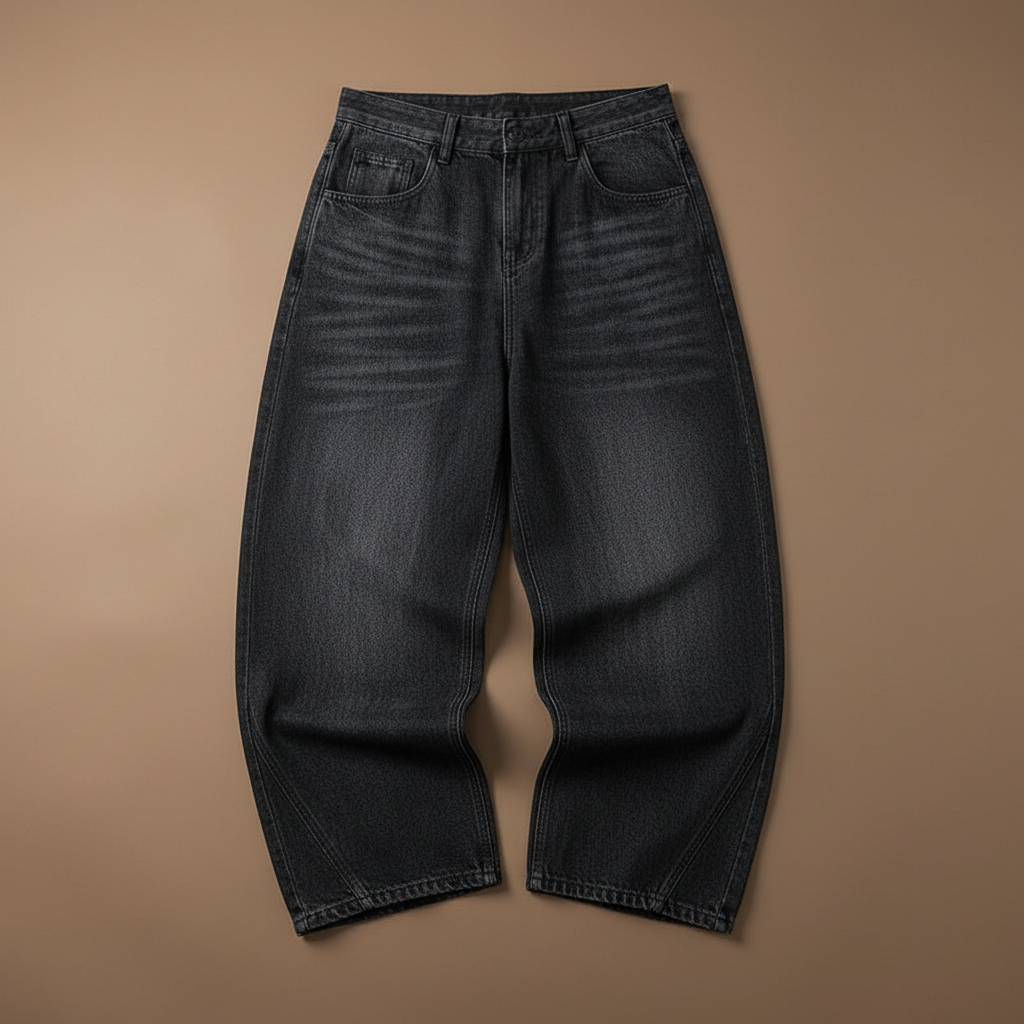 Women's Baggy Denim Jeans with Wide Leg Fit, view 9 of 14