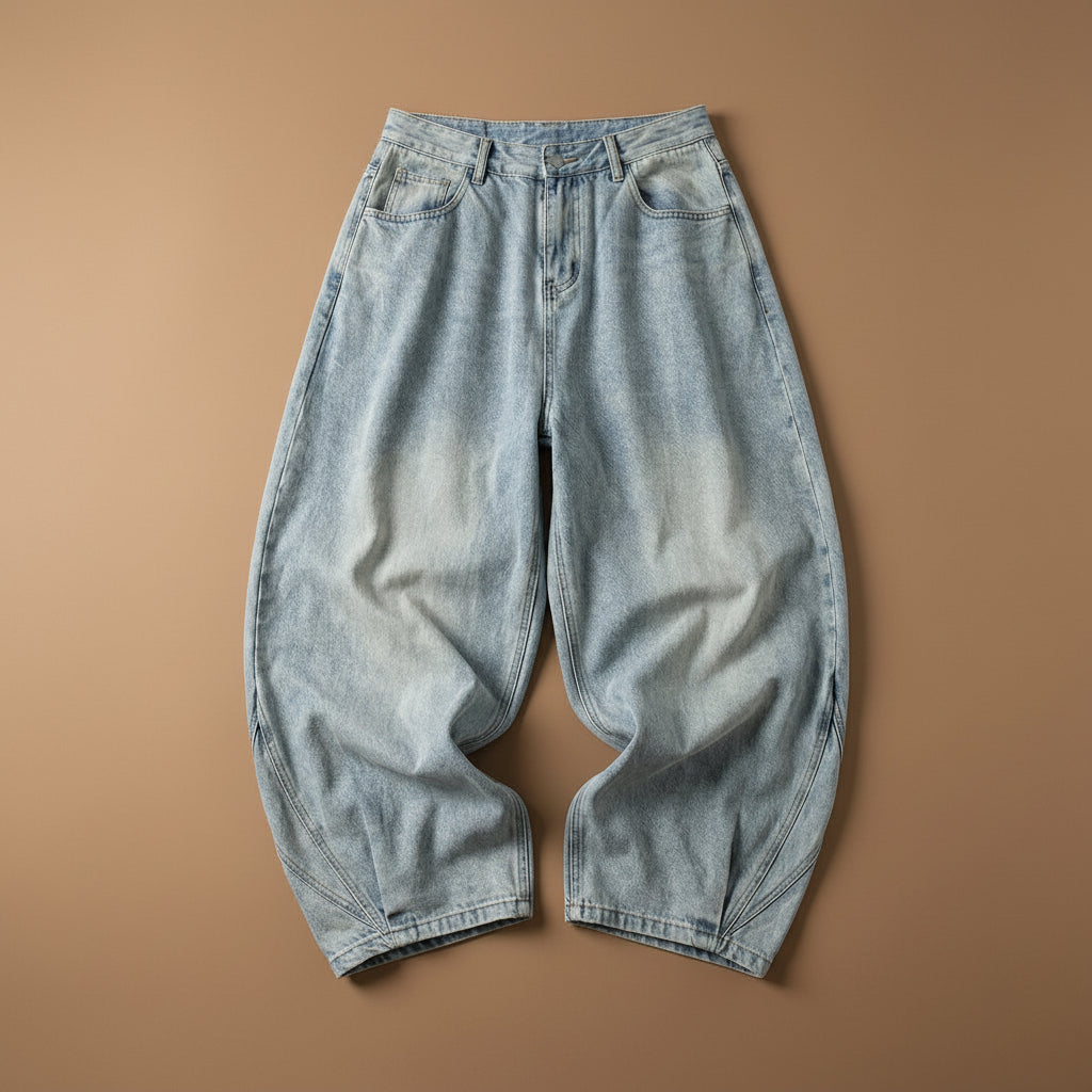 Women's Baggy Denim Jeans with Wide Leg Fit, view 10 of 14
