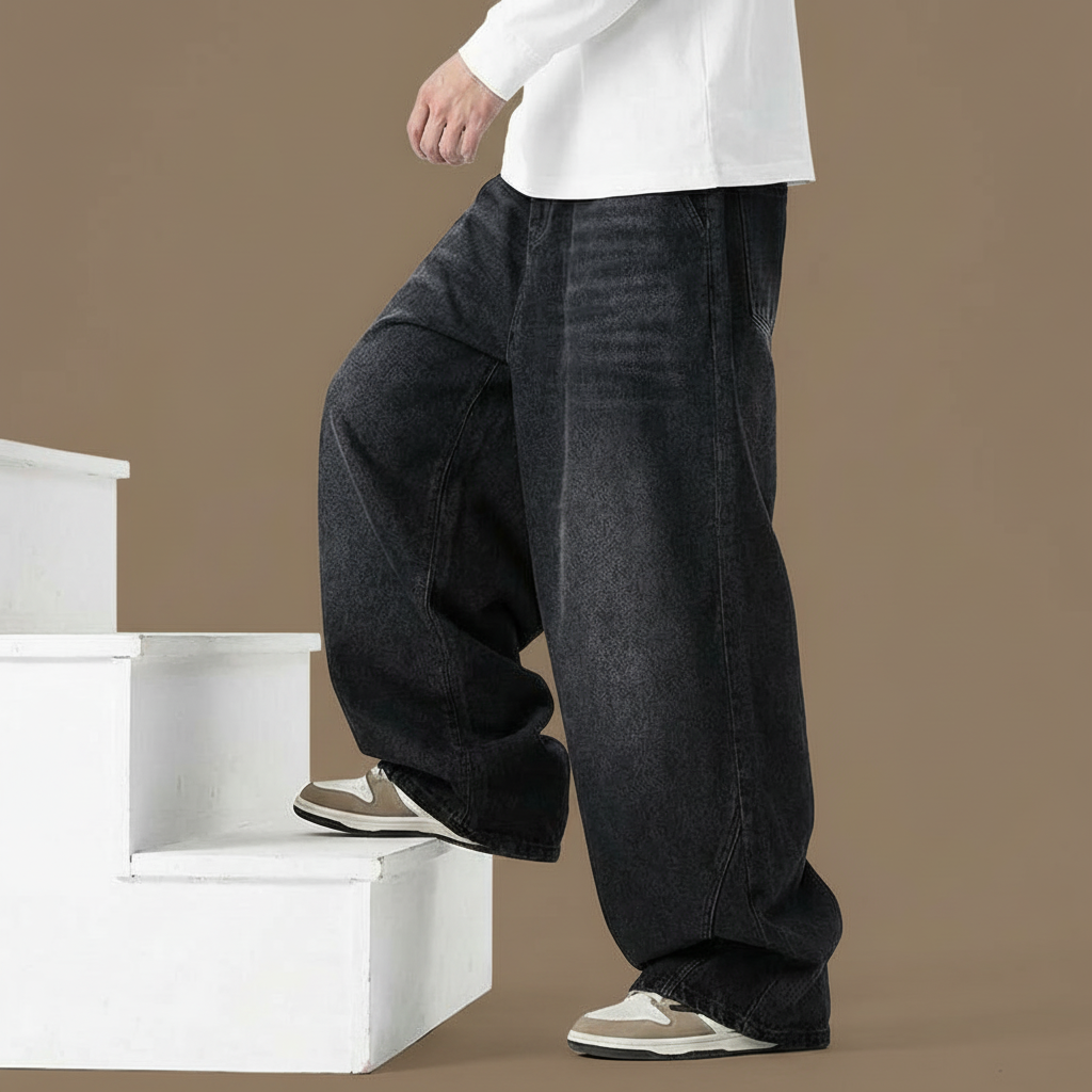 Women's Baggy Denim Jeans with Wide Leg Fit, view 13 of 14