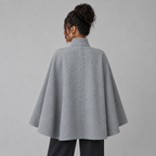 Women's Belted Cape Coat with Stand Collar, view 2 of 5