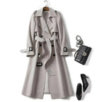 Women's Belted Trench Coat with Double-Breasted Design, view 4 of 11