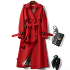 Women's Belted Trench Coat with Double-Breasted Design, view 5 of 11