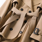 Women's Belted Trench Coat with Double-Breasted Design, view 11 of 11