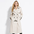Women's Belted Trench Coat with Double-Breasted Longline, view 1 of 18