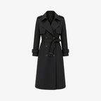 Women's Belted Trench Coat with Double-Breasted Longline, view 15 of 18