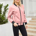 Women's Bomber Jacket with Oversized Zip-Up Design, view 1 of 7