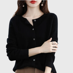 Women's Button Front Cardigan with Relaxed Knit, view 2 of 9