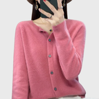 Women's Button Front Cardigan with Relaxed Knit, view 7 of 9