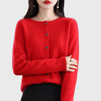 Women's Button Front Cardigan with Relaxed Knit, view 8 of 9