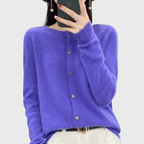 Women's Button Front Cardigan with Relaxed Knit, view 9 of 9