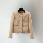 Women's cardigan, bouclé decorative button knit – product image 1