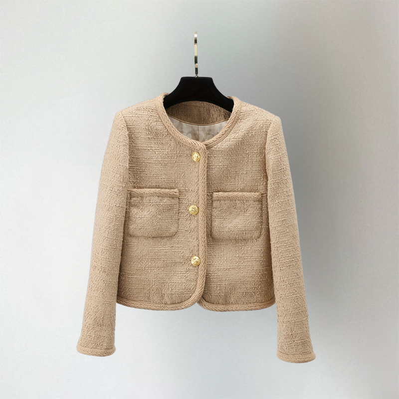 Women's cardigan, bouclé decorative button knit – product image 1