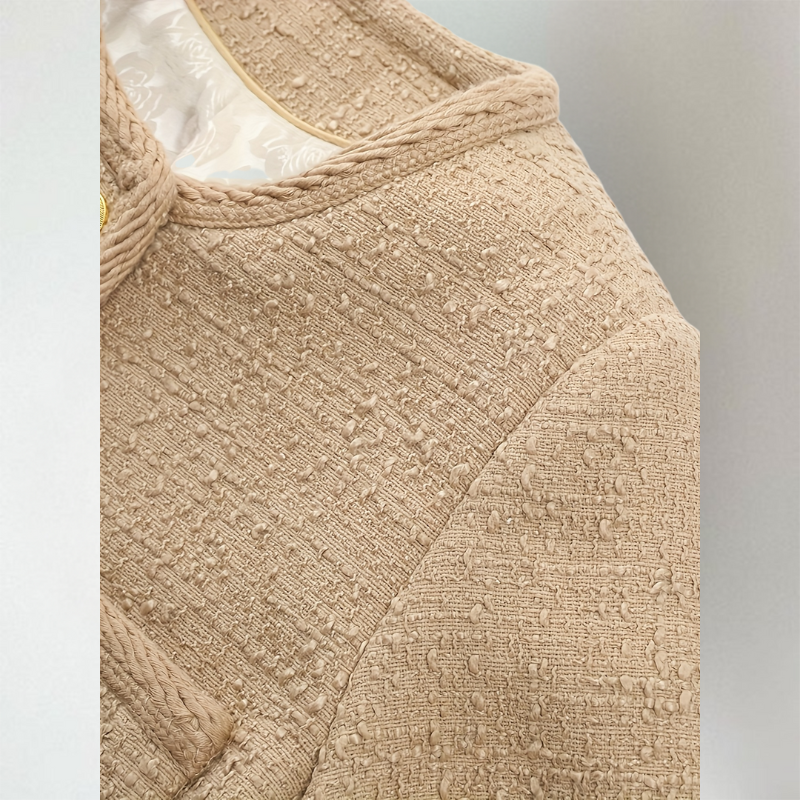 Women's cardigan, bouclé decorative button knit – product image 4