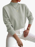 Women's Casual Knit Jumper with Ribbed Turtleneck, view 1 of 9