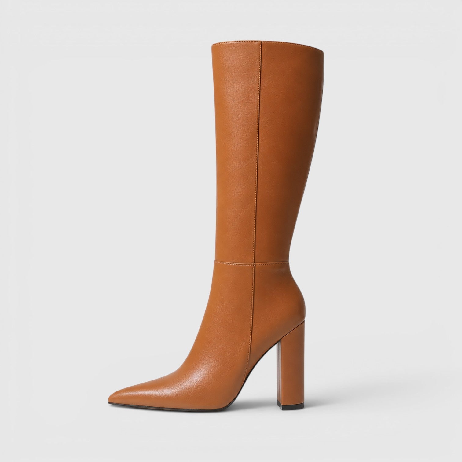 Alternate product view 2 of women's Chunky Heel Knee High Boots with pointed toe tall.
