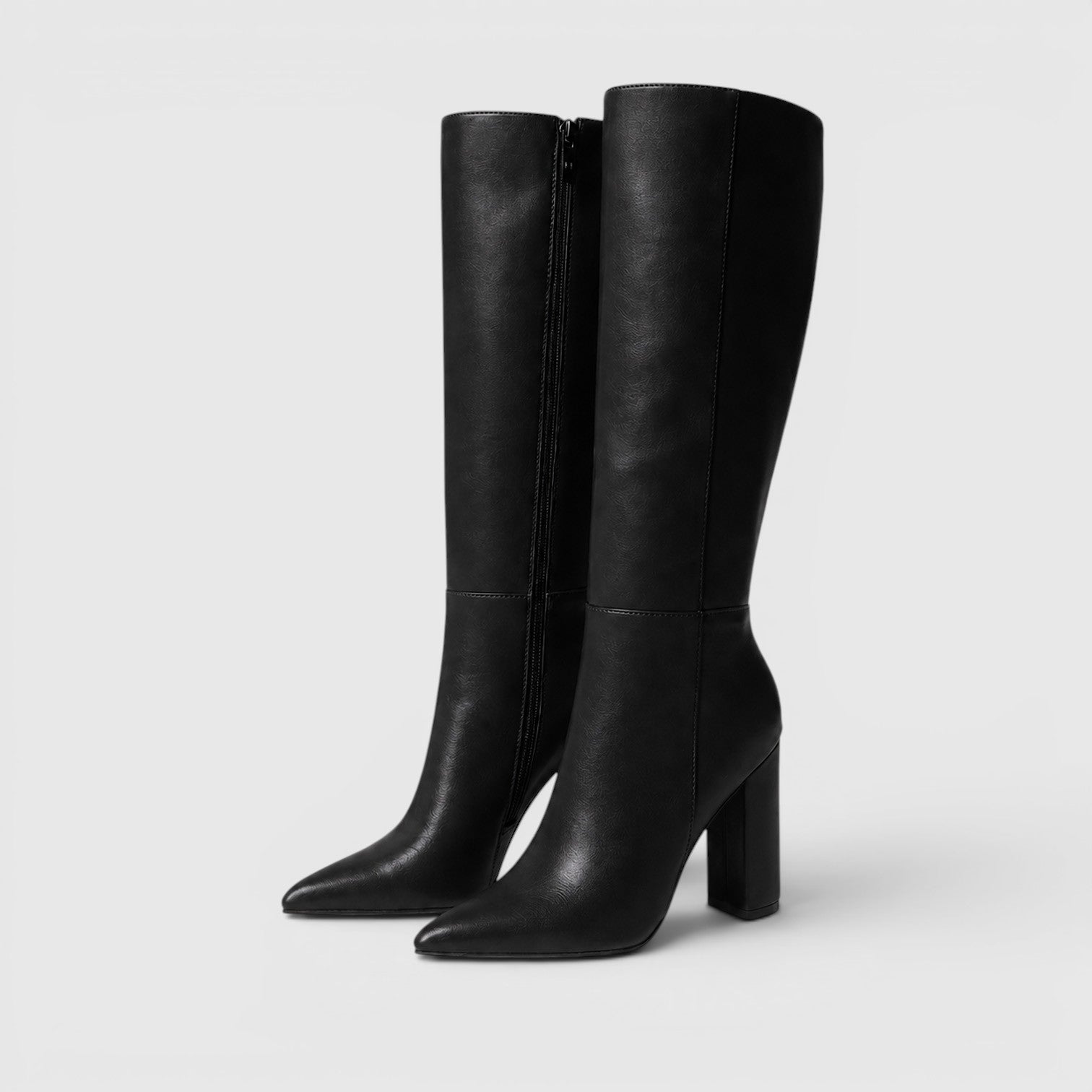 Alternate product view 6 of women's Chunky Heel Knee High Boots with pointed toe tall.