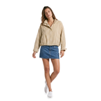 Women's Cropped Checkered Zip-Up Jacket with Funnel Neck, view 7 of 10