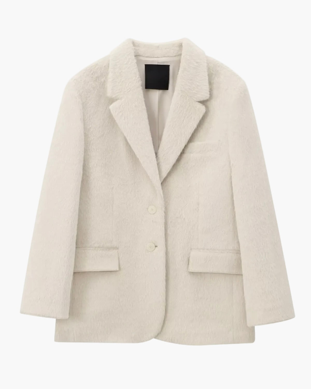 Women's Double Breasted Blazer with faux fur oversized design.