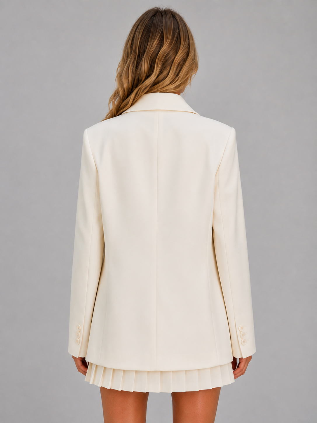Women's double breasted blazer, oversized tailored fit – product image 5