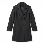 Women's Double-Breasted Wool Coat with Tailored Fit, view 4 of 8
