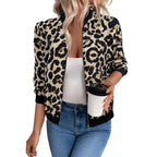 Women's High Neck Zip-Up Bomber Jacket with Cropped Fit, view 11 of 15