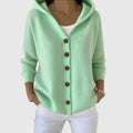 Women's Hooded Cardigan with Relaxed Fit Buttons, view 1 of 12
