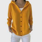 Women's Hooded Cardigan with Relaxed Fit Buttons, view 7 of 12
