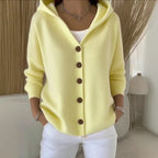 Women's Knit Cardigan with Hood Button Front, view 4 of 4