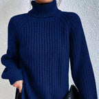 Women's Knit Jumper with Turtleneck Raglan Sleeves, view 4 of 9